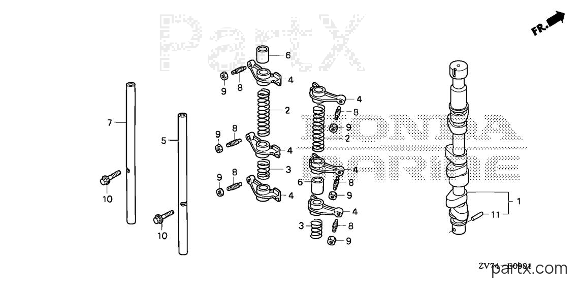 Honda BF25D5 LRGA - CAMSHAFT (2)