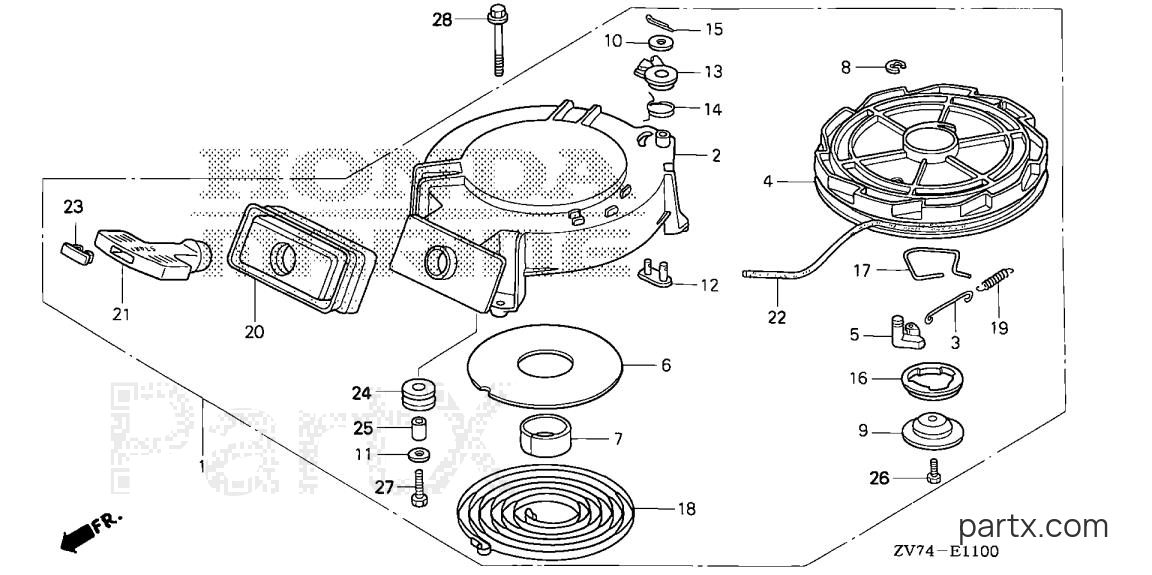 Honda BF30DK0 LHA - RECOIL STARTER