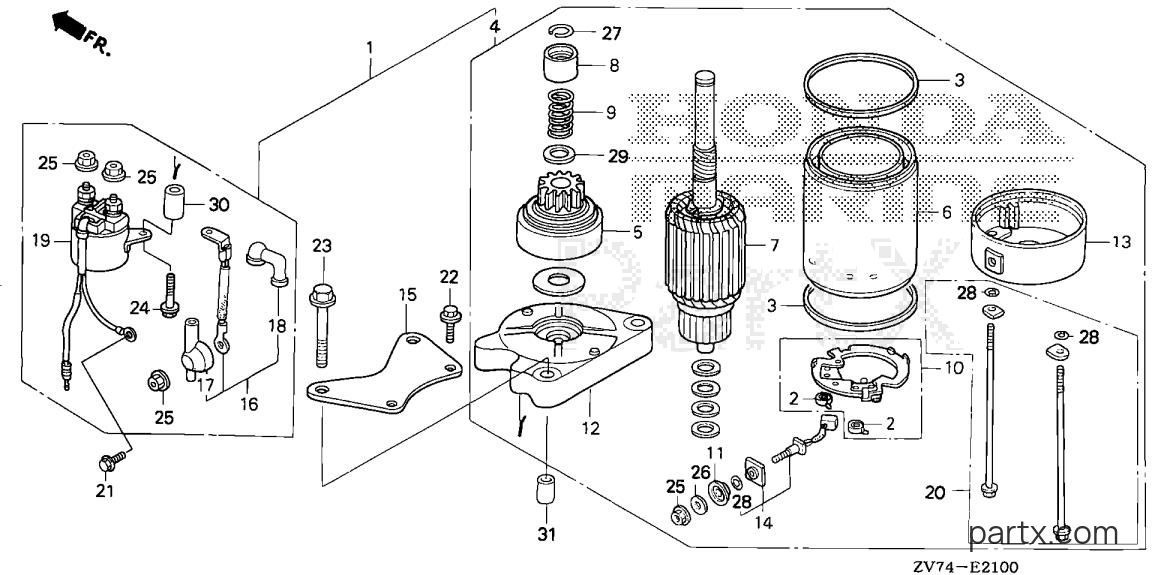 Honda BF30D6 LRTA - STARTER MOTOR
