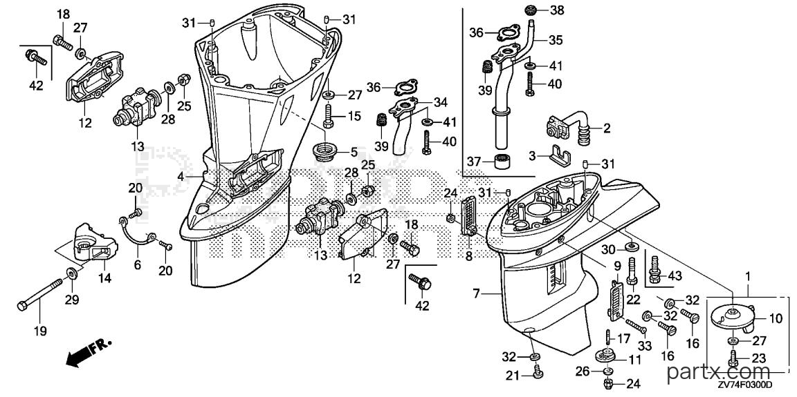 Honda BF30DK0 LHA - EXTENSION CASE