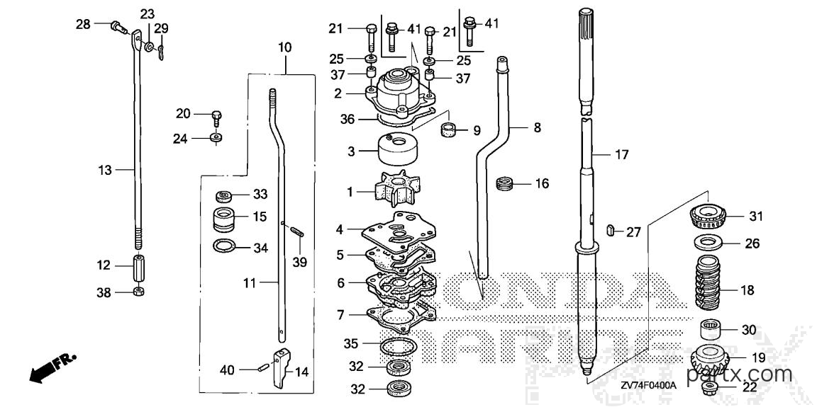 Honda BF30D6 LRGA - WATER PUMP