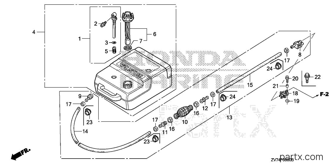 Honda BF30D6 LHA - FUEL TANK