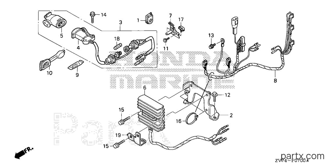 Honda BF30D5 LHA - REGULATOR (1)