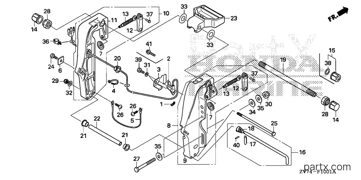 Honda BF25D5 SRGA - STERN BRACKET (2)