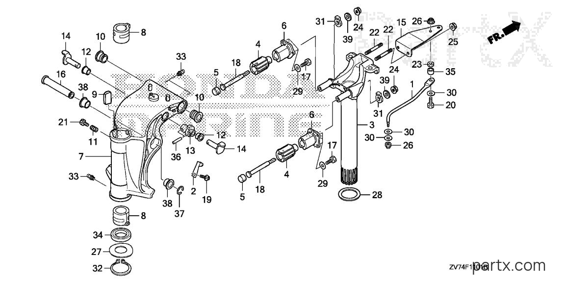 Honda BF25D4 SRTA - SWIVEL CASE (2)