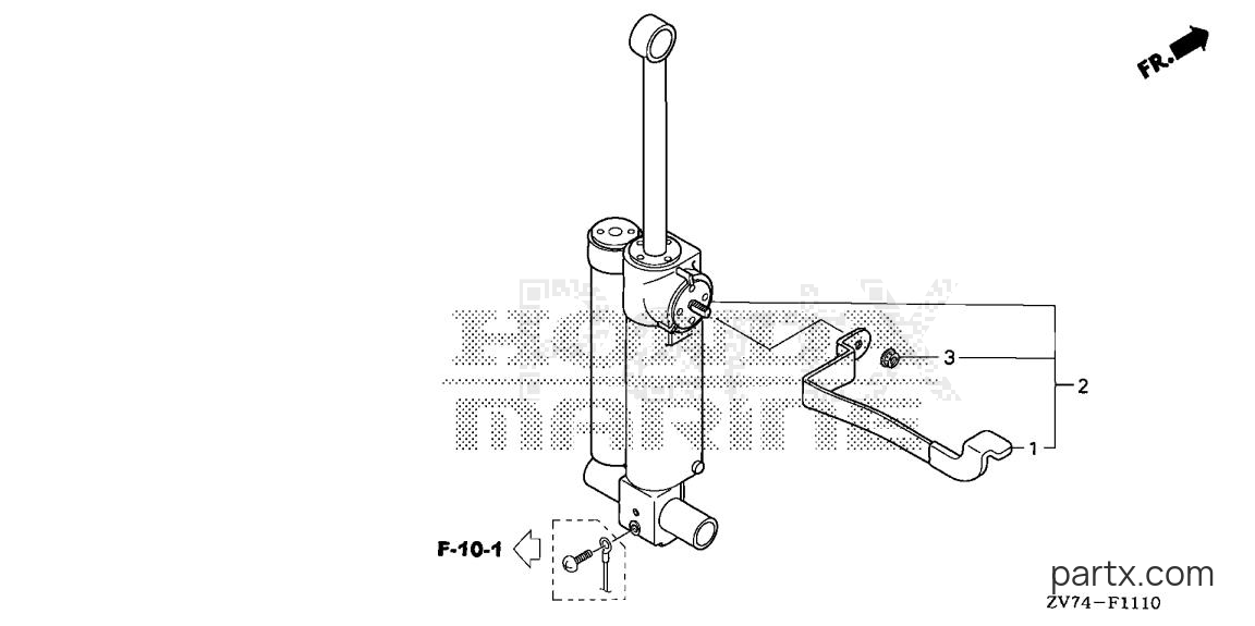 Honda BF25D5 SRGA - SHOCK ABSORBER
