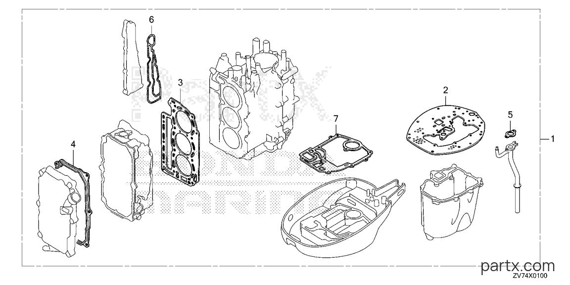Honda BF30DK0 LRTA - GASKET KIT