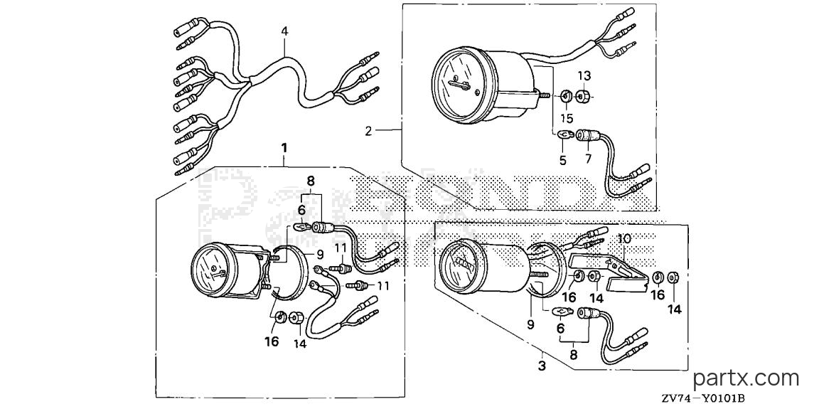 Honda BF30D6 LHTA - METER KIT (OPTIONAL)