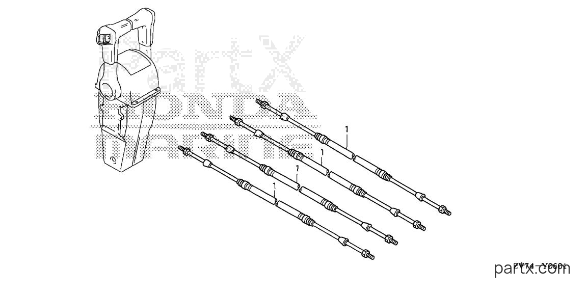 Honda BF25DK0 LRGA - CABLE (DUAL)