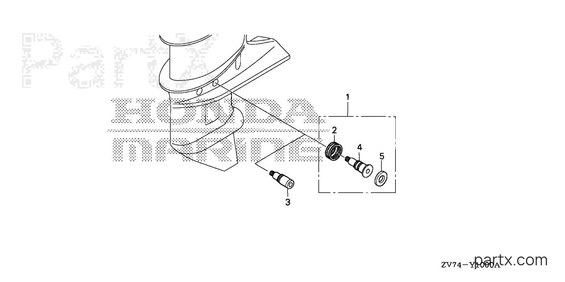 Honda BF30D5 LRGA - WATER HOSE JOINT KIT