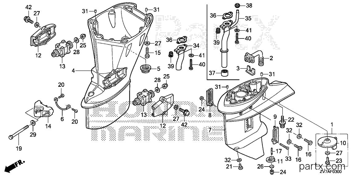 Honda BF25DK3 LRGA - EXTENSION CASE