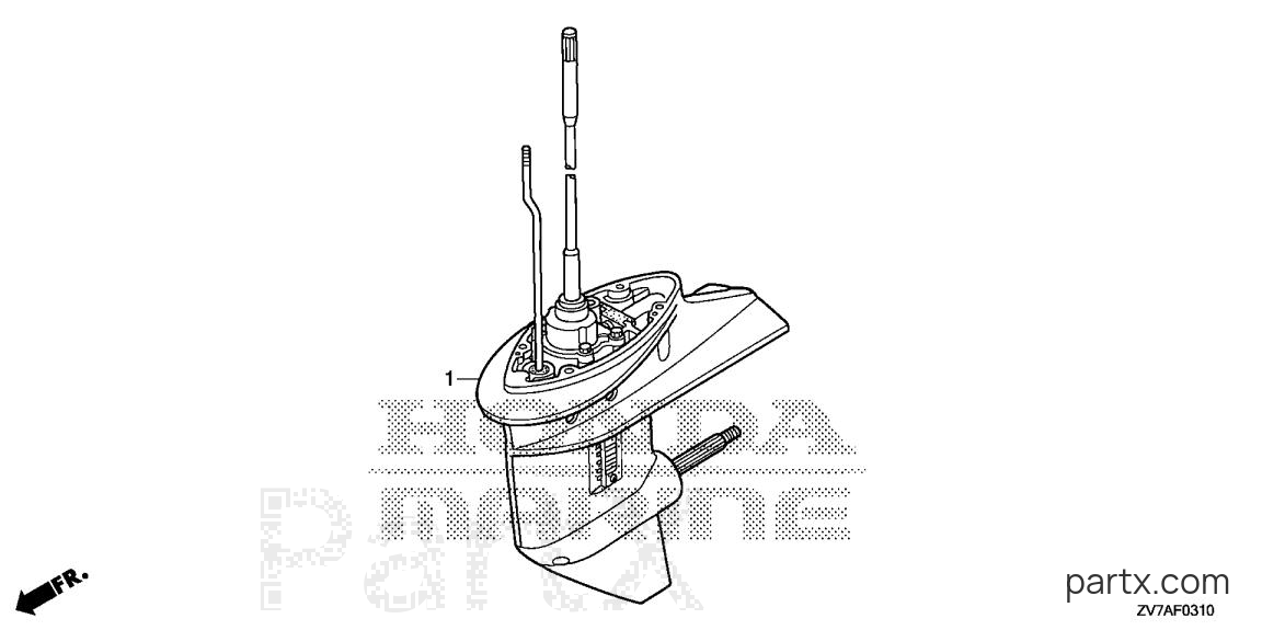 Honda BF30DK2 SRTA - GEAR CASE ASSY.