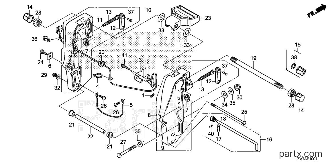 Honda BF25DK3 SHGA - STERN BRACKET