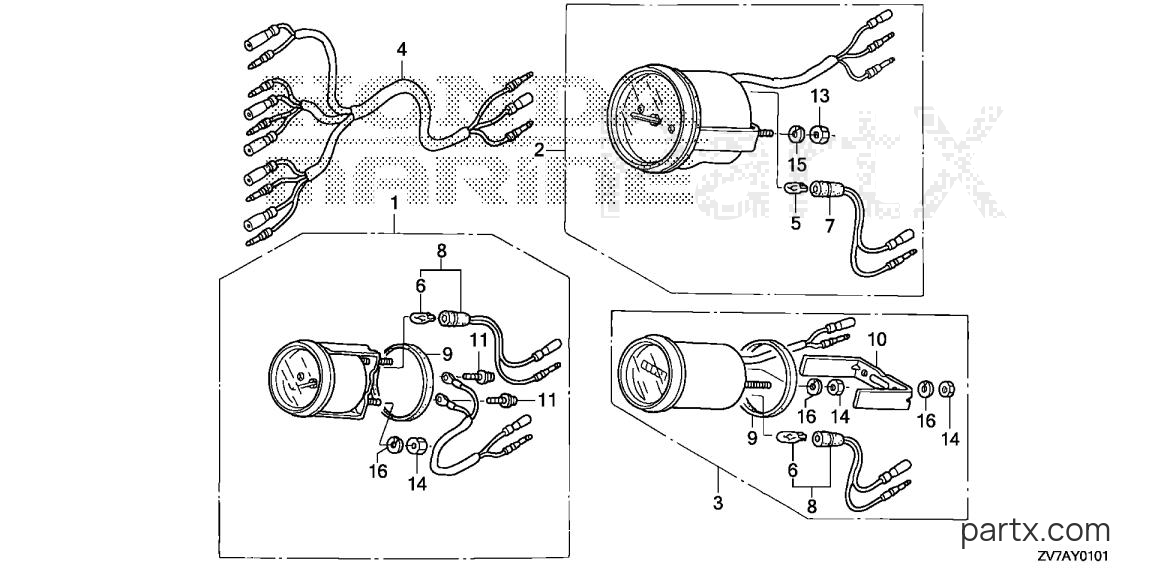 Honda BF30DK3 LRTA - METER KIT