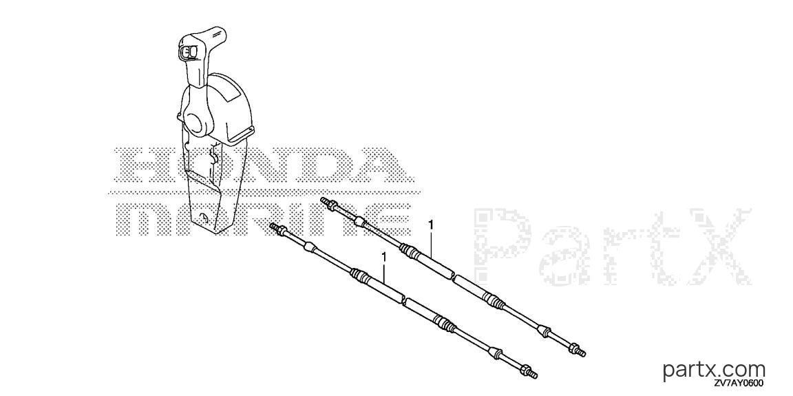 Honda BF25DK3 LRTA - CABLE (SINGLE) (HI-LEX)