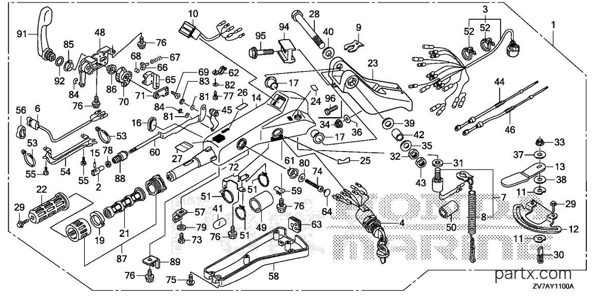 Honda BF30DK2 SRTA - HANDLEBAR KIT