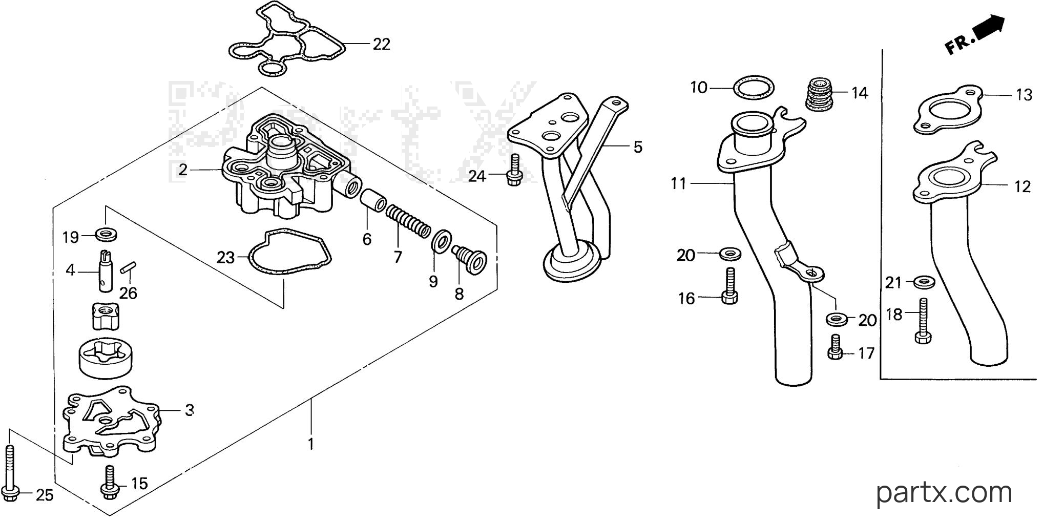 Honda BF30AW LHSA - OIL PUMP