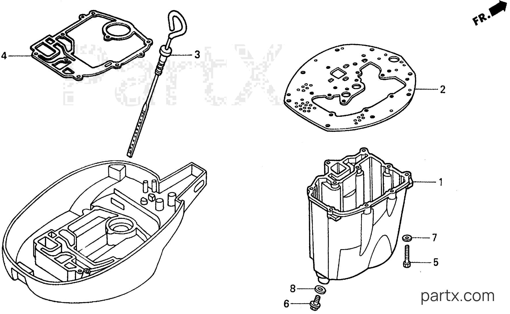 Honda BF30A LRSA - OIL PAN