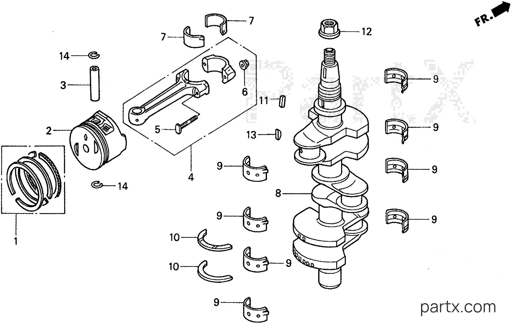 Honda BF30AX LHSA - CRANKSHAFT