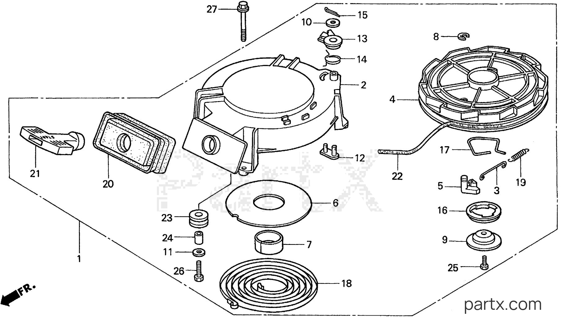 Honda BF25AW LHA - RECOIL STARTER