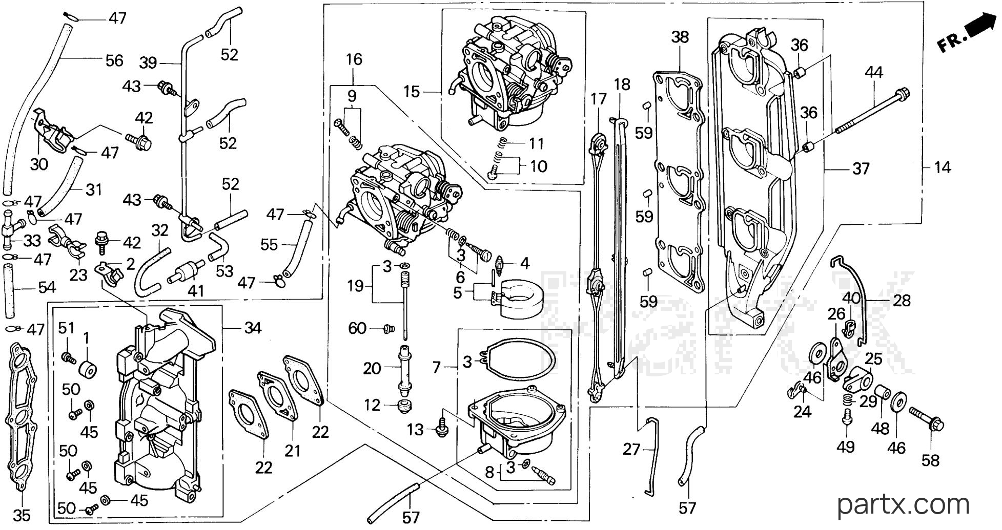 Honda BF25AX XRSA - CARBURETOR