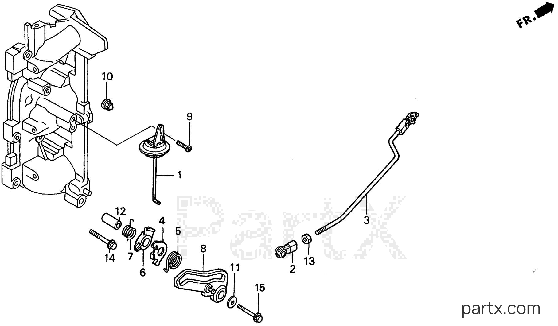 Honda BF25AY SRSA - THROTTLE ROD