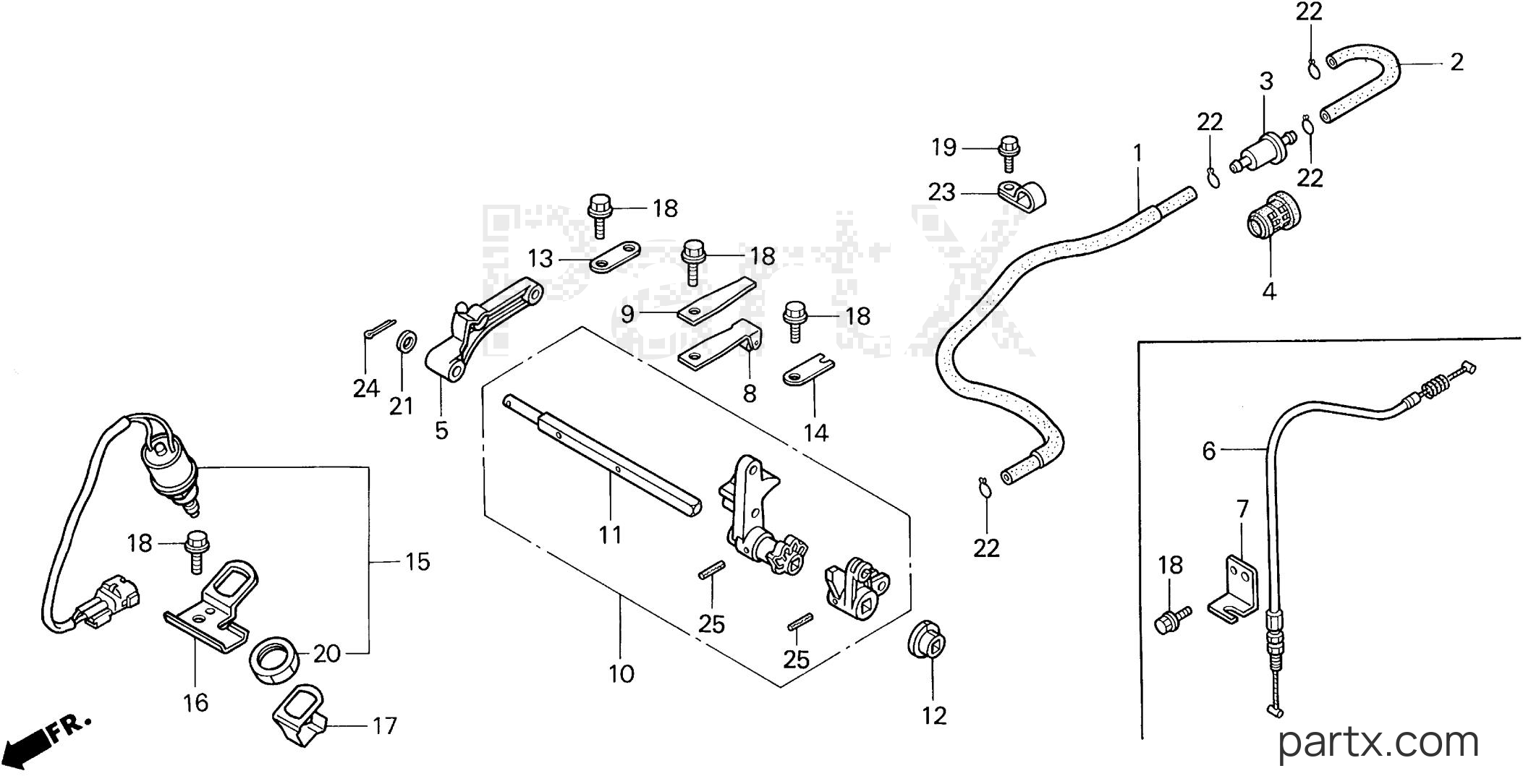 Honda BF25AX LHSA - SHIFT SHAFT