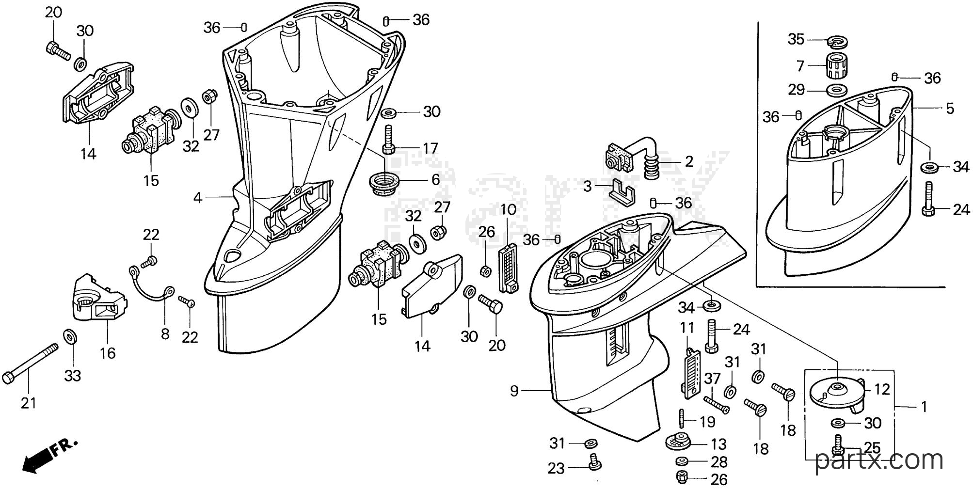 Honda BF25AY XRSA - EXTENSION CASE