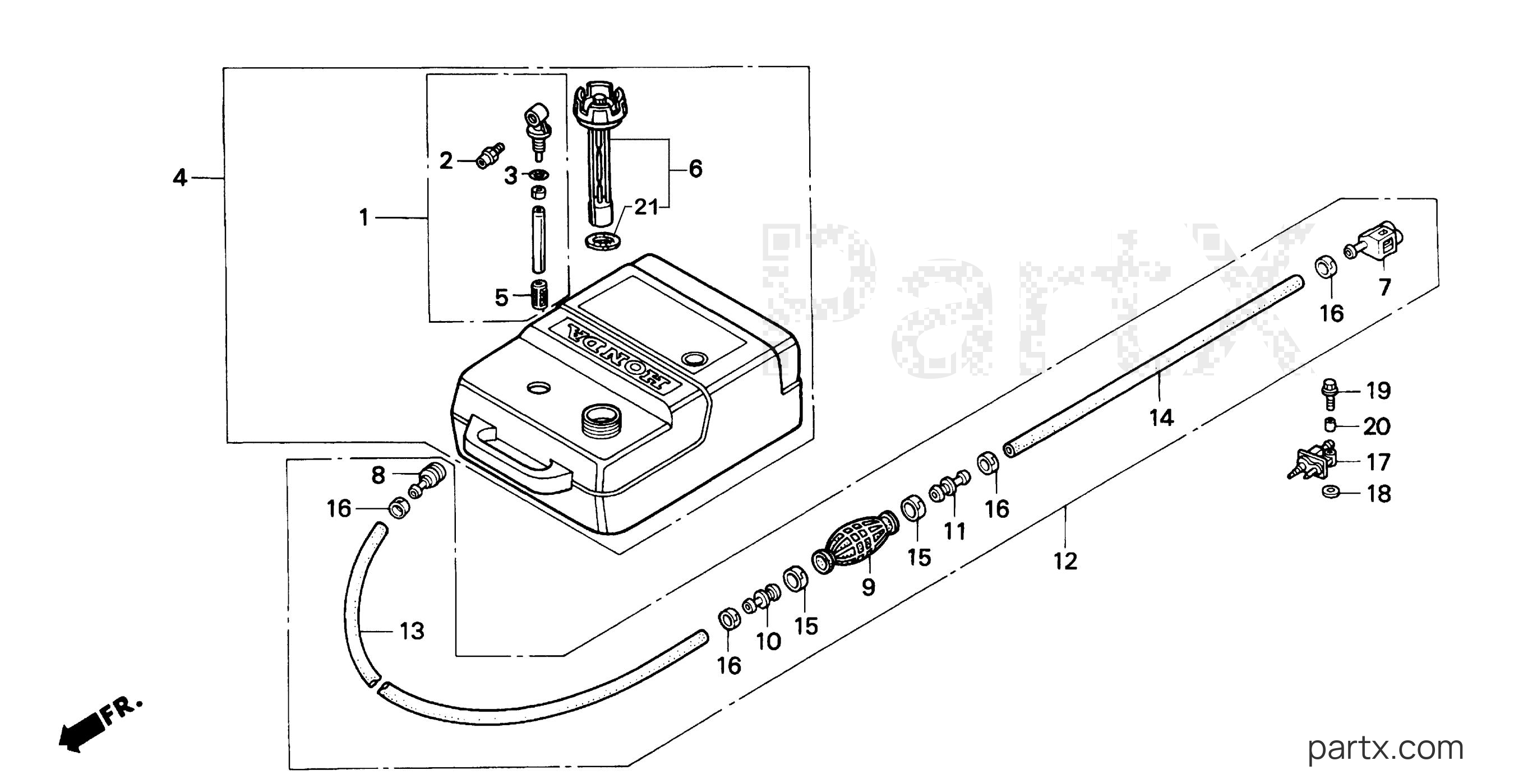 Honda BF25AY LRSA - FUEL TANK