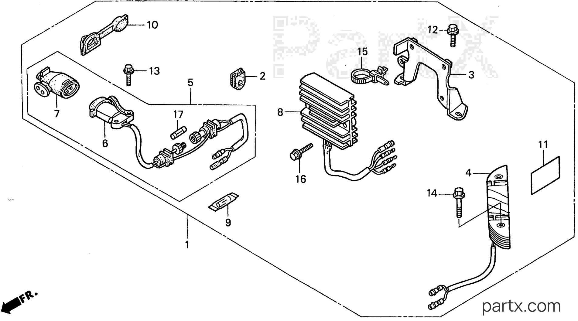 Honda BF25AW SHA - CHARGE RECEPTACLE KIT (1)