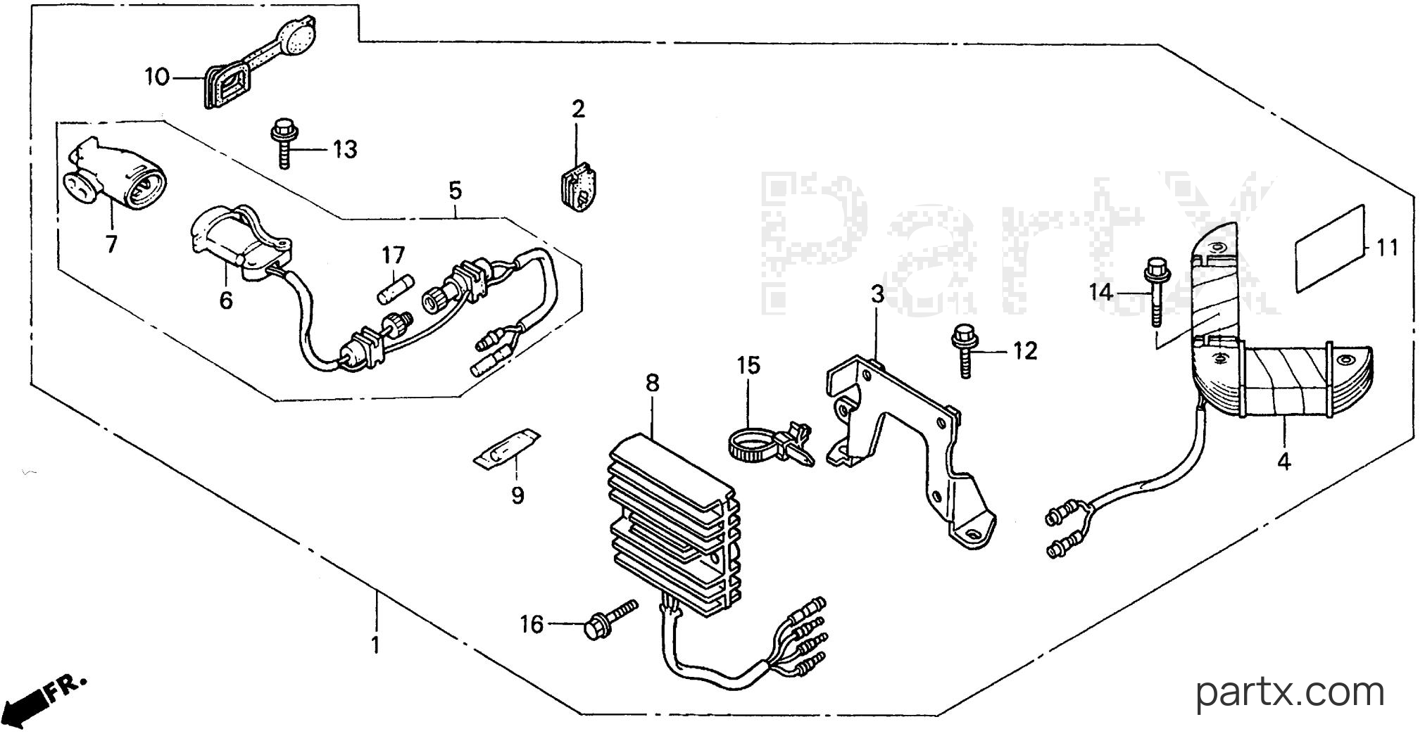 Honda BF25AY SHA - CHARGE RECEPTACLE KIT (2)