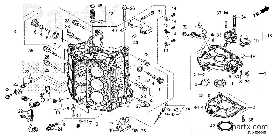 Honda BF200D XCDA - CYLINDER BLOCK