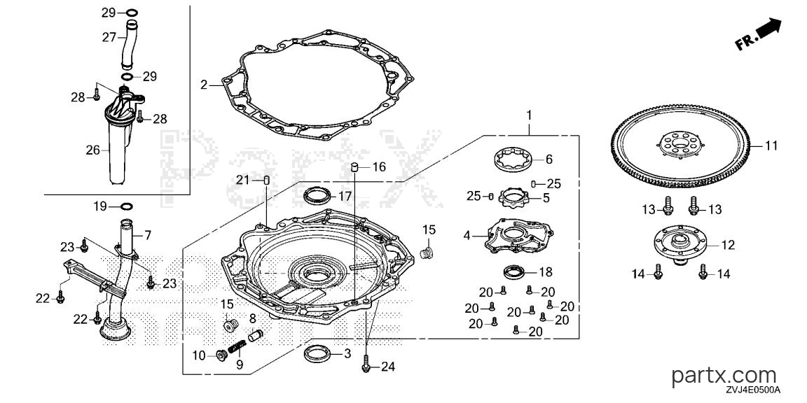 Honda BF200DK1 XRA - OIL PUMP - FLYWHEEL