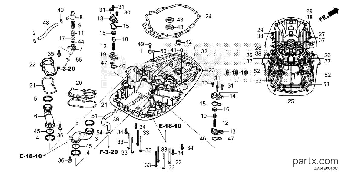 Honda BF225DK1 UCDA - MOUNT CASE
