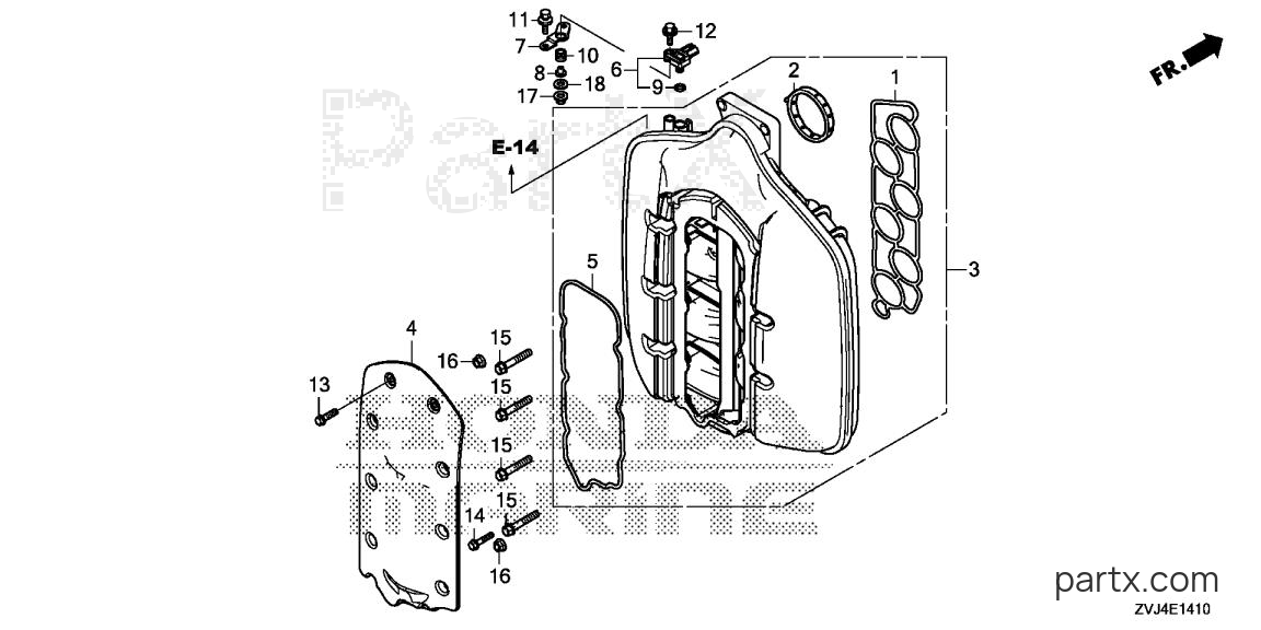 Honda BF200D XCDA - INTAKE MANIFOLD