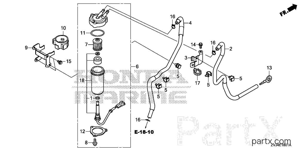 Honda BF250D UCDA - FUEL STRAINER (1)