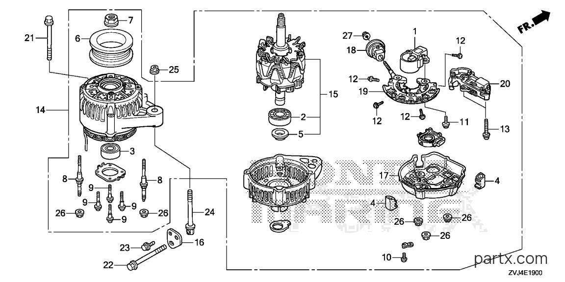 Honda BF200D XDA - ALTERNATOR