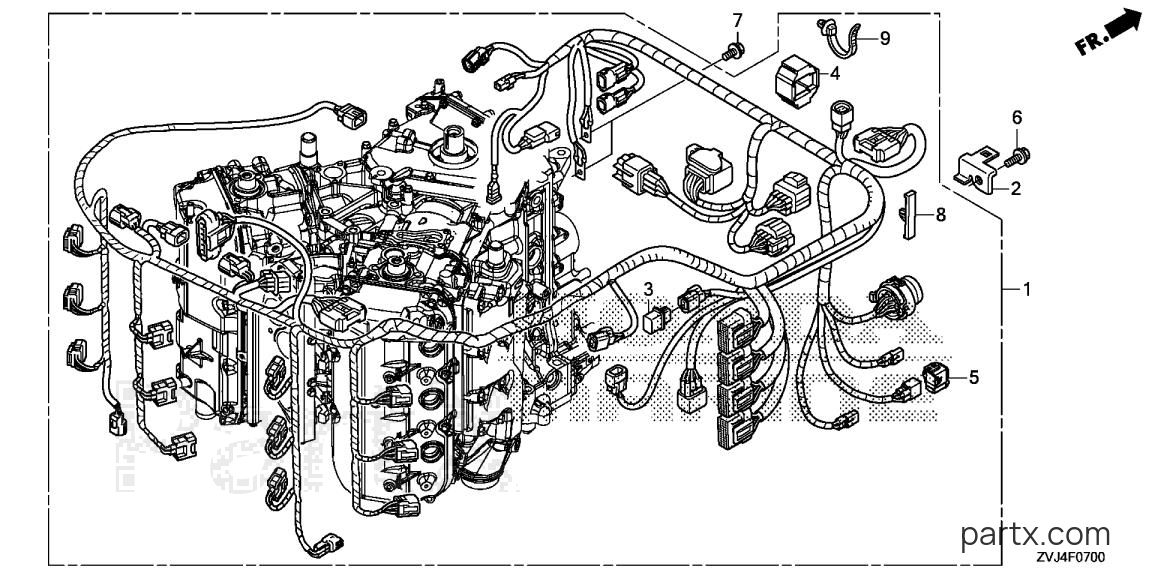 Honda BF225D XCDA - WIRE HARNESS (1)