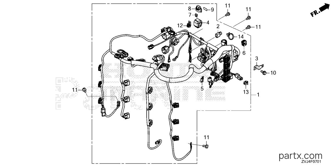 Honda BF250DK1 XDA - WIRE HARNESS (2)