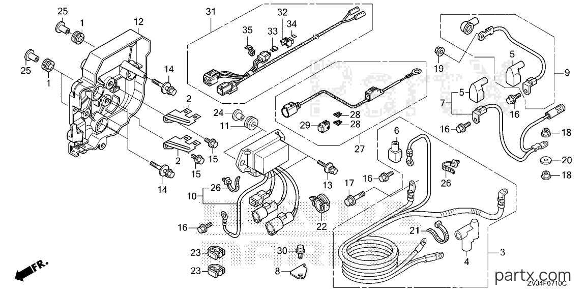 Honda BF225D XCRA - STARTER CABLE (1)