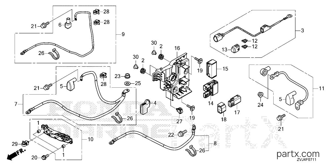 Honda BF250DK1 XRA - STARTER CABLE (2)