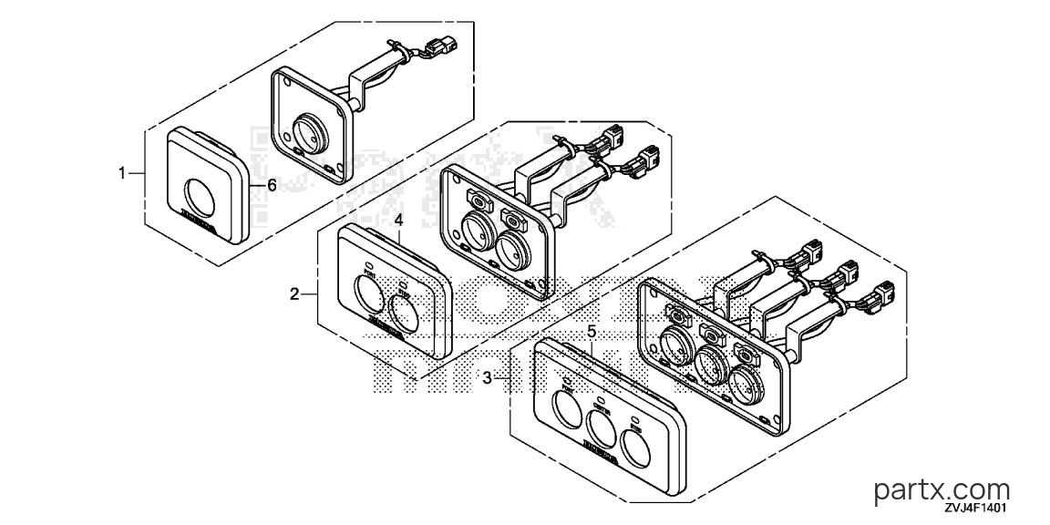 Honda BF250D UDS - SWITCH PANEL (START STOP)