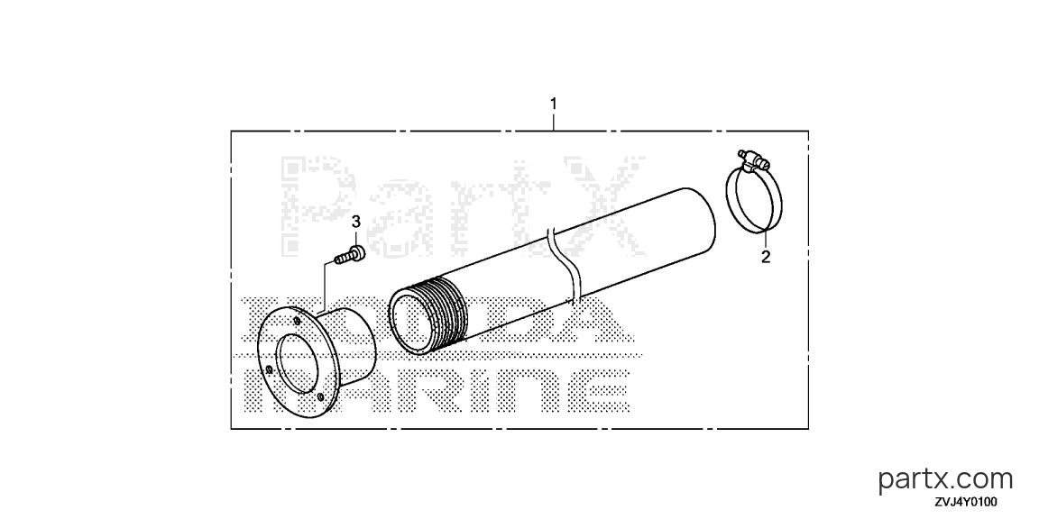 Honda BF225D URA - RIGGING HOSE KIT