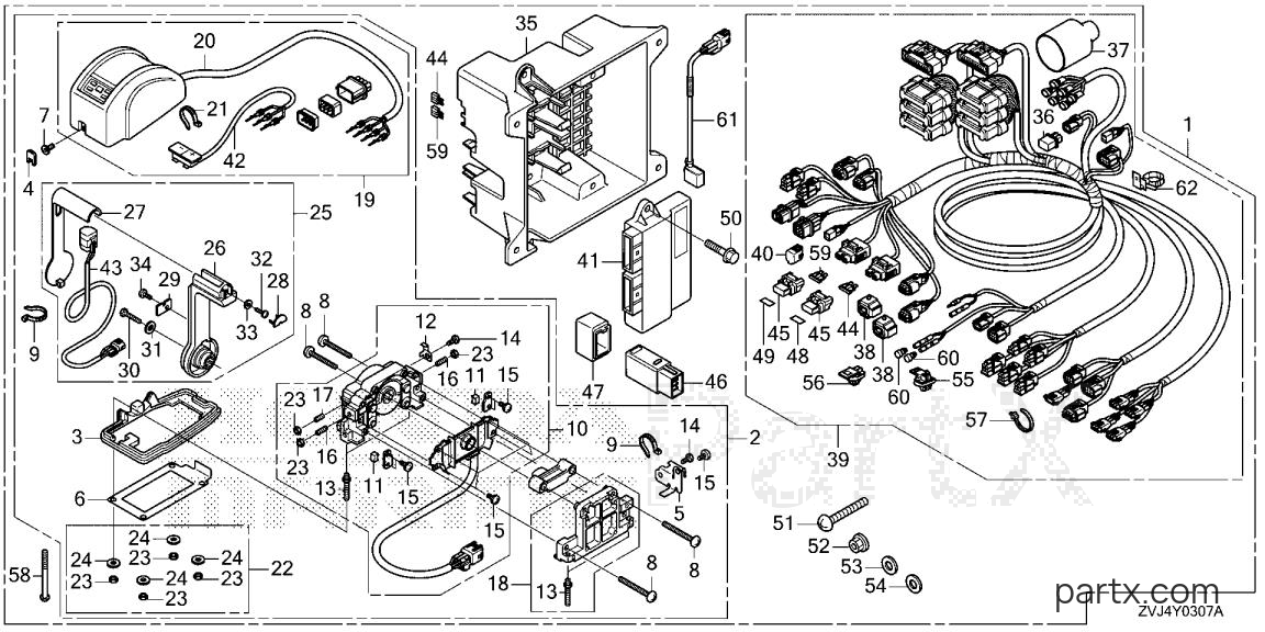 Honda BF250D LDS - REMOTE CONTROL (TOP MOUNT SINGLE TYPE) (MAIN) (DBW)