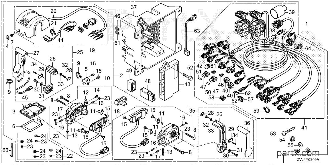 Honda BF250D UCDA - REMOTE CONTROL (TOP MOUNT DUAL TYPE) (MAIN) (DBW)
