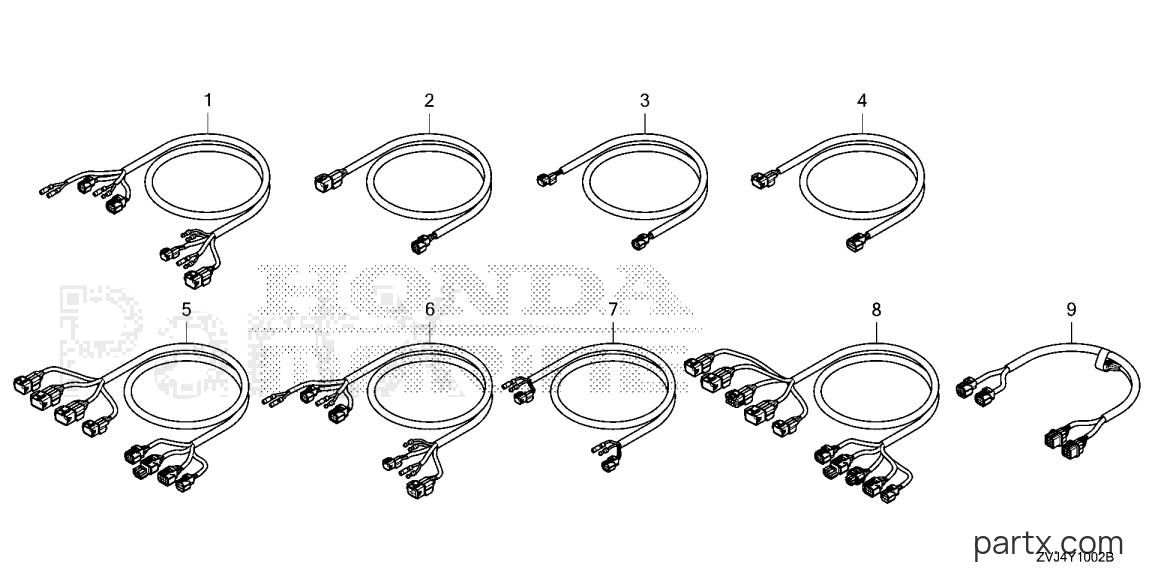 Honda BF250DK1 XCDA - CABLE KIT (3)