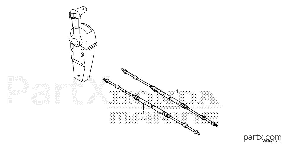 Honda BF250DK1 URA - CABLE (SINGLE) (HI-LEX)