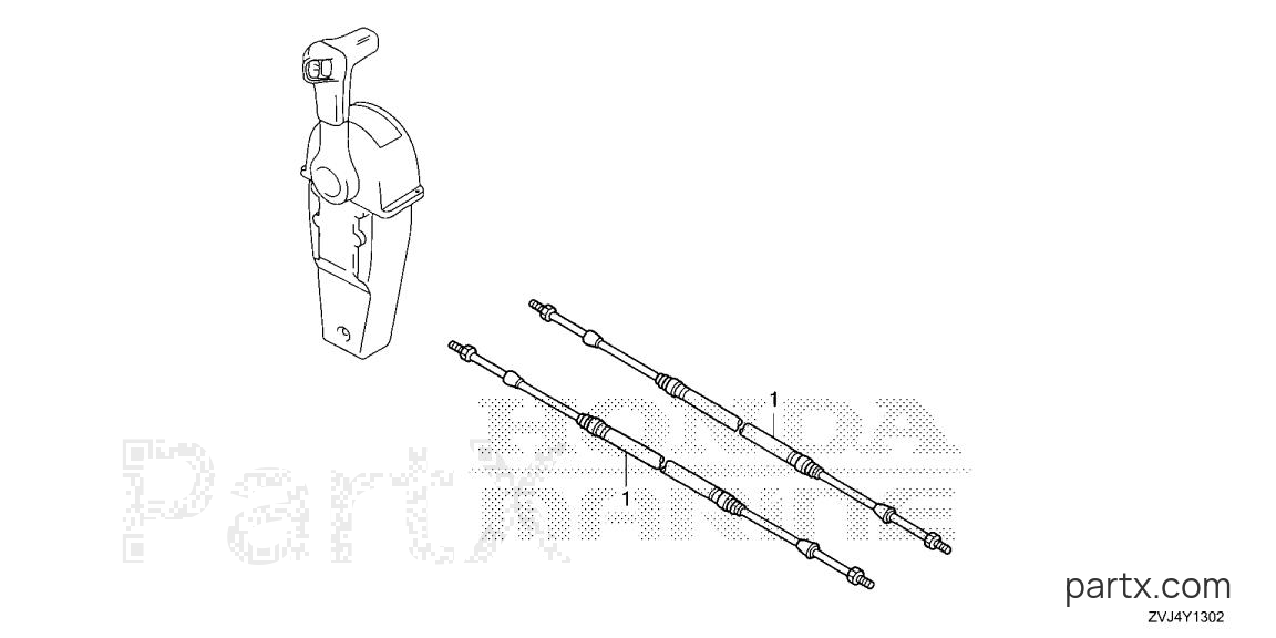 Honda BF250DK1 UCRA - CABLE (SINGLE) (NHK MEC)