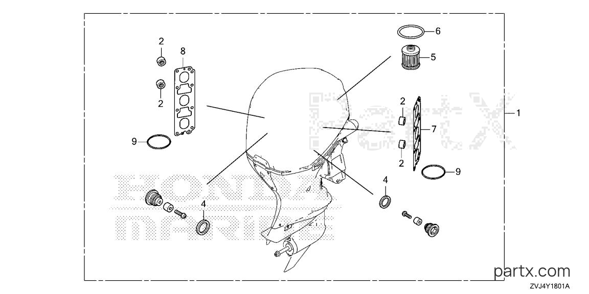 Honda BF225D XCRA - MAINTENANCE KIT (400)