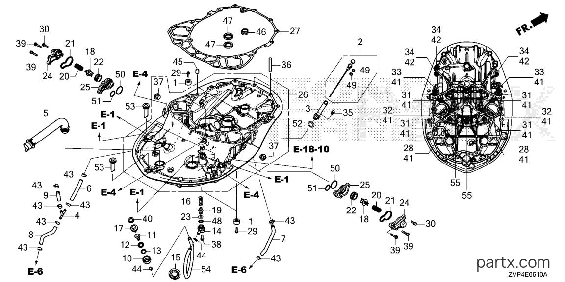 Honda BF350A UDA - MOUNT CASE